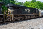 NS 7704 trails on a southbound manifest 